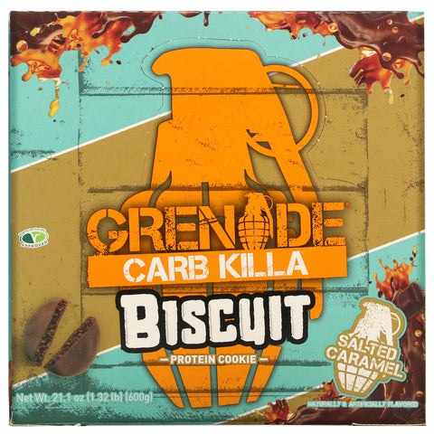 Grenade, Carb Killa, Biscuit, Salted Caramel, 12 Bars, 1.76 oz (50 g) Each