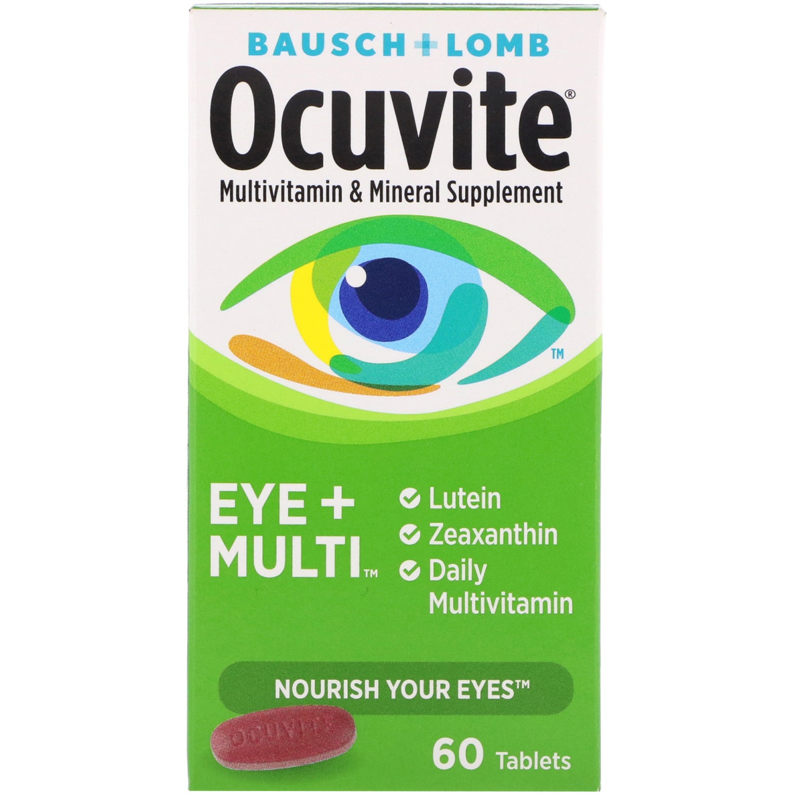 Bausch & Lomb, Ocuvite, Eye + Multi, 60 Tablets