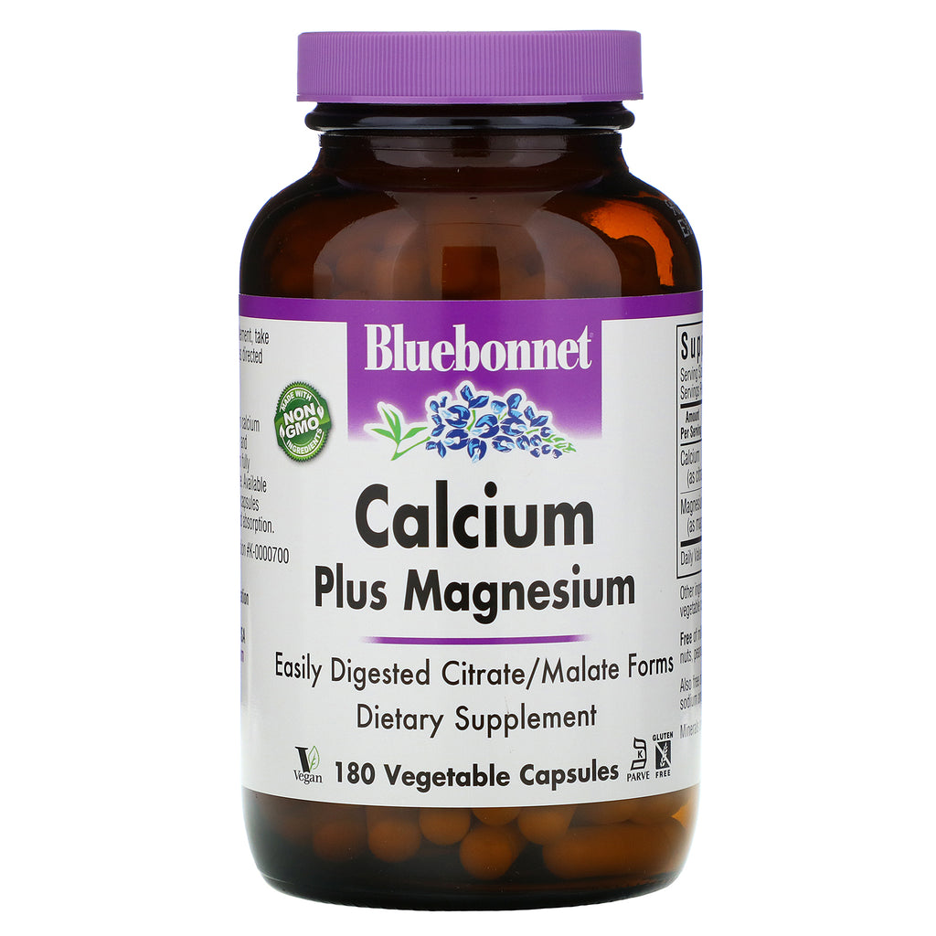 Bluebonnet Nutrition, Calcium Plus Magnesium, 180 Vcaps