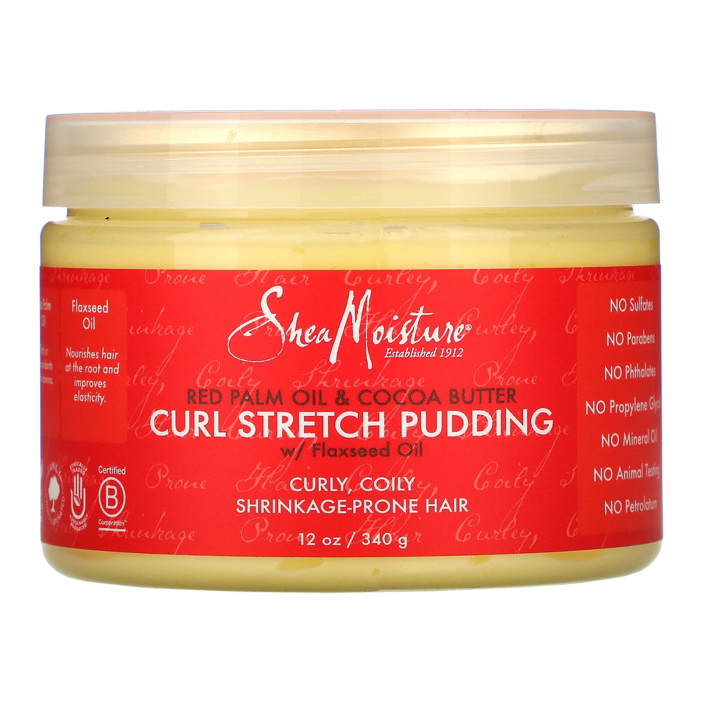 SheaMoisture, Curl Stretch Pudding, Red Palm Oil & Cocoa Butter, 12 oz (340 g)