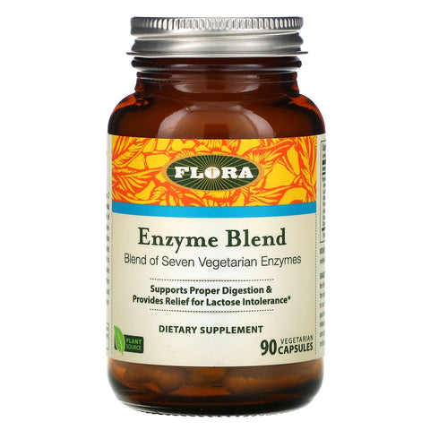 Flora, Enzyme Blend, 90 Vegetarian Capsules