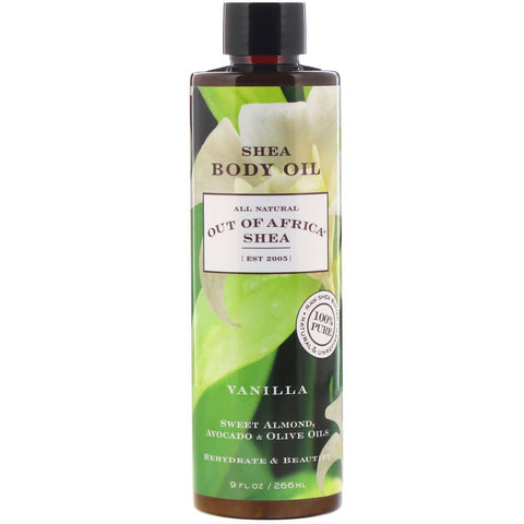 Out of Africa, Shea Body Oil, Vanilla, 9 fl oz (266 ml)