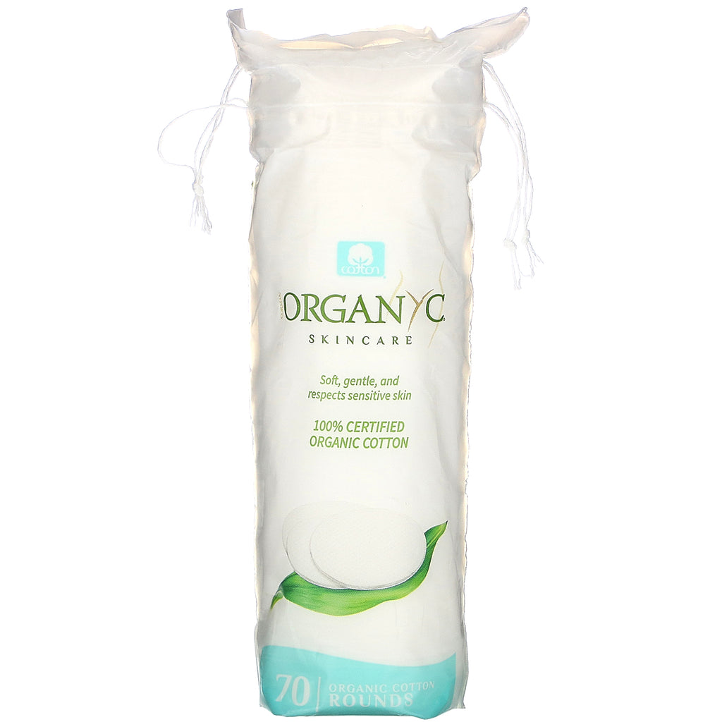 Organyc, Organic Cotton Rounds, 70 Pieces