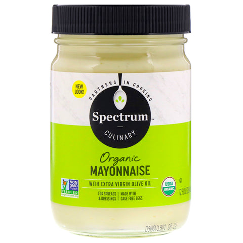 Spectrum Culinary, Organic Mayonnaise with Extra Virgin Olive Oil, 12 fl oz (354 ml)