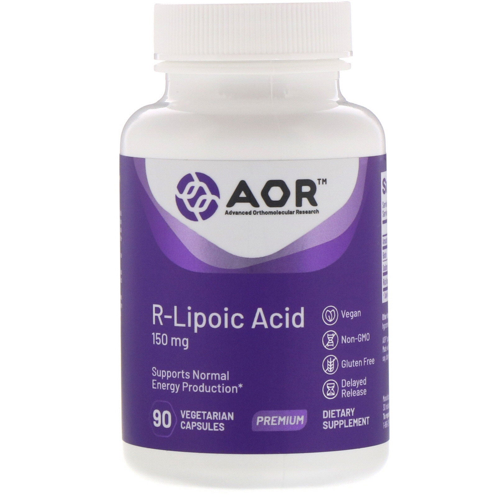 Advanced Orthomolecular Research AOR, R-Lipoic Acid, 150 mg, 90 Vegetarian Capsules