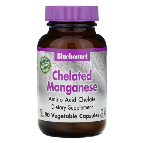 Bluebonnet Nutrition, Chelated Manganese, 90 Vcaps