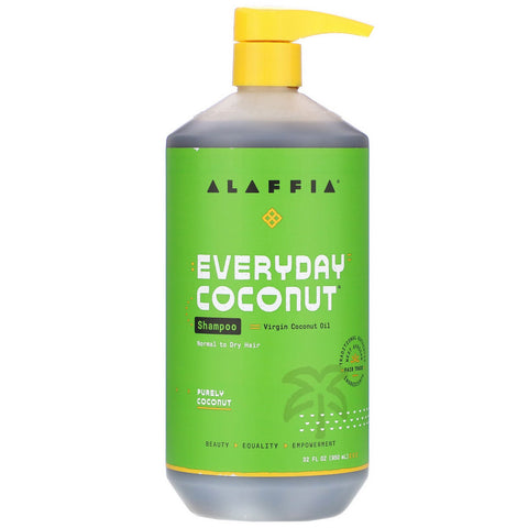 Alaffia, Everyday Coconut, Shampoo, Normal to Dry Hair, Purely Coconut, 32 fl oz (950 ml)