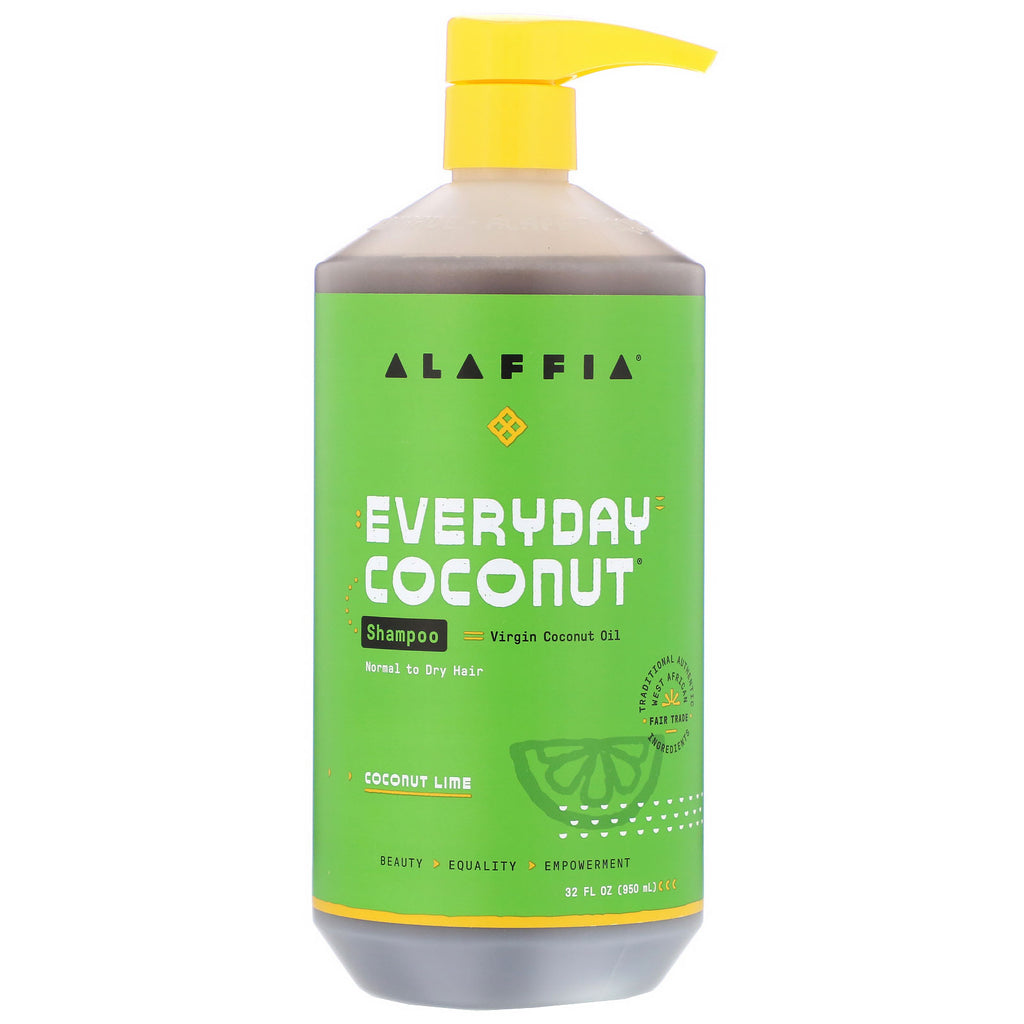 Alaffia, Everyday Coconut, Shampoo, Normal to Dry Hair, Coconut Lime, 32 fl oz (950 ml)