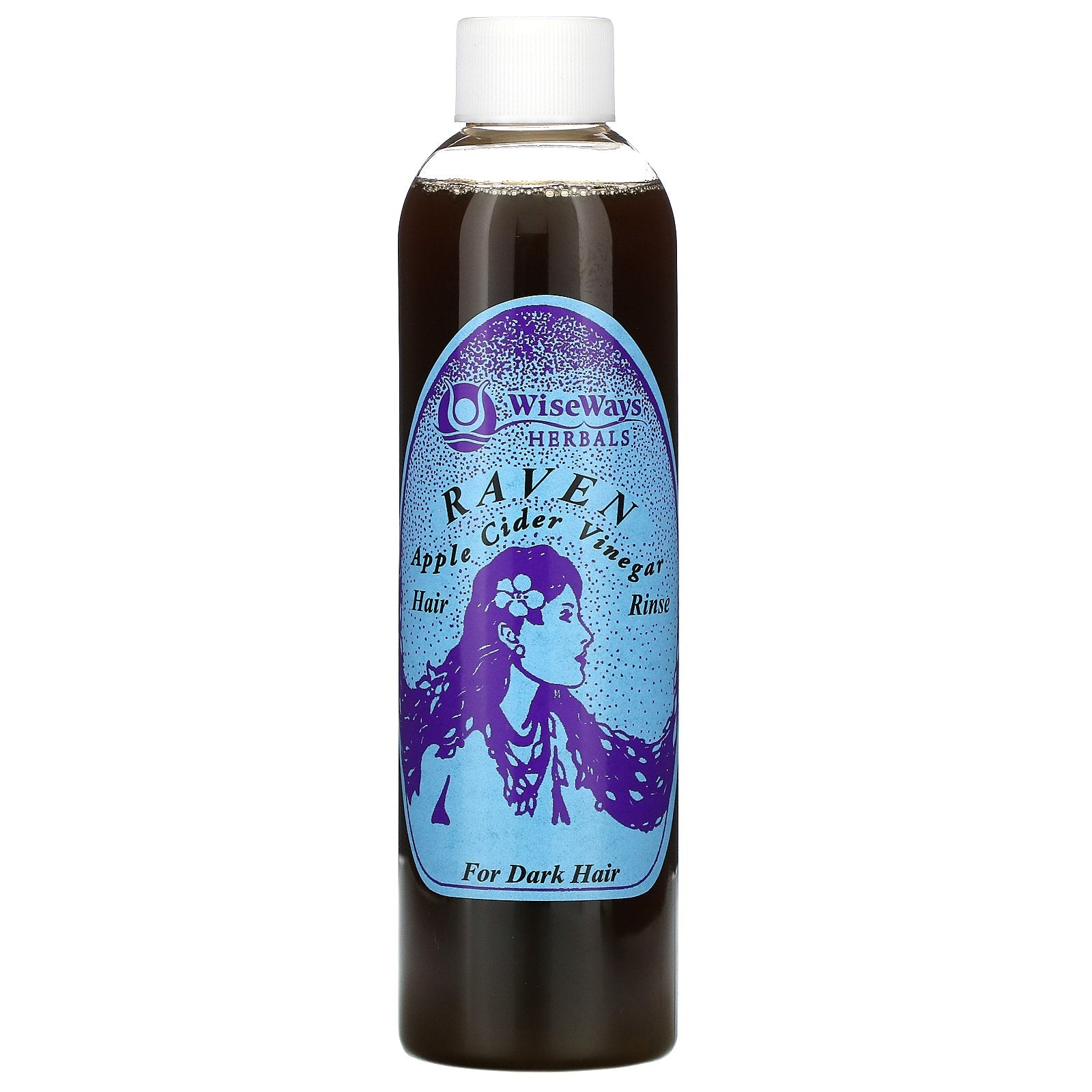 WiseWays Herbals, Raven, Apple Cider Vinegar Hair Rinse, For Dark Hair, 8 oz (236 ml)