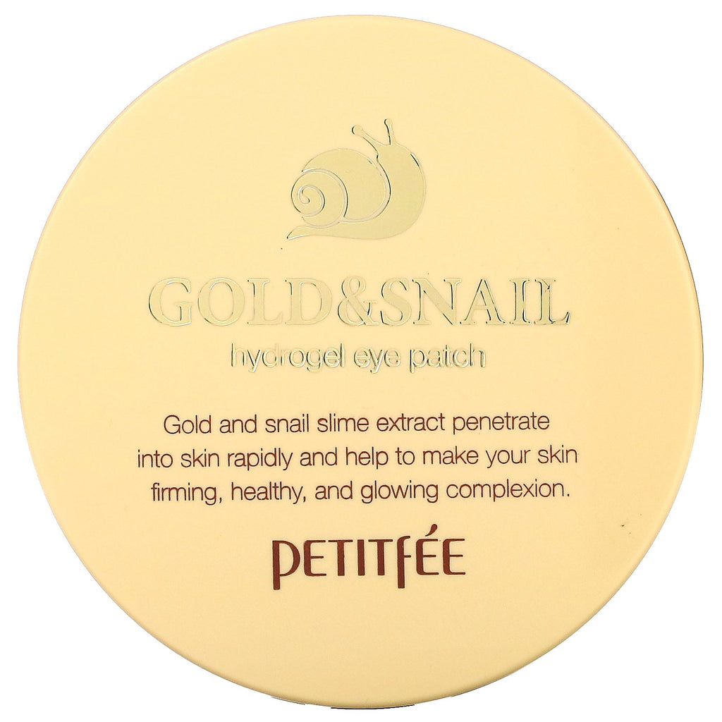 Petitfee, Gold & Snail Hydrogel Eye Patch, 60 Pieces