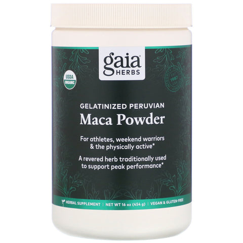 Gaia Herbs, Gelatinized Peruvian Maca Powder, 16 oz (454 g)