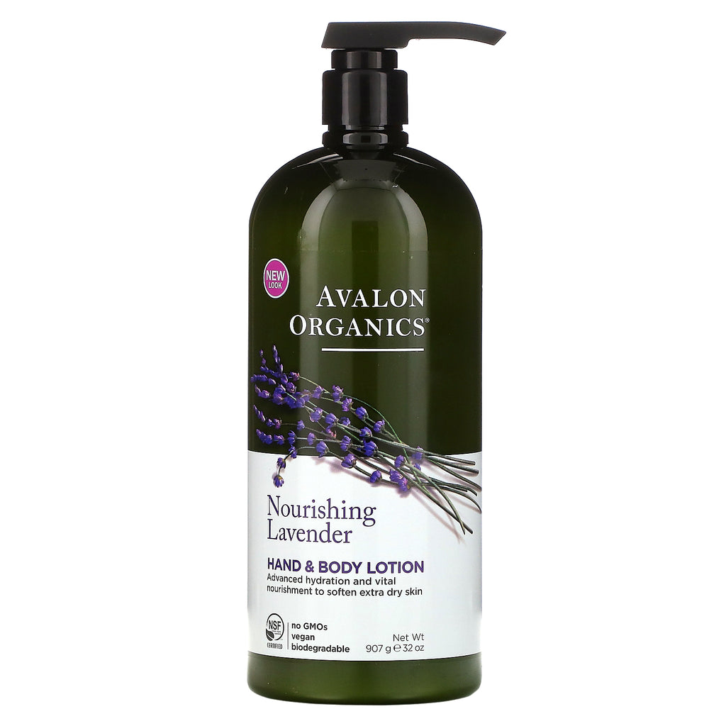 Avalon Organics, Hand & Body Lotion, Nourishing Lavender, 32 oz (907 g)