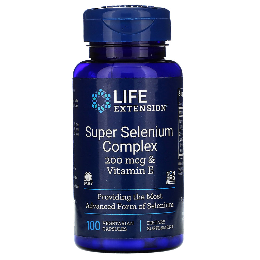 Life Extension, Super Selenium Complex & Vitamin E, 200 mcg, 100 Vegetarian Capsules