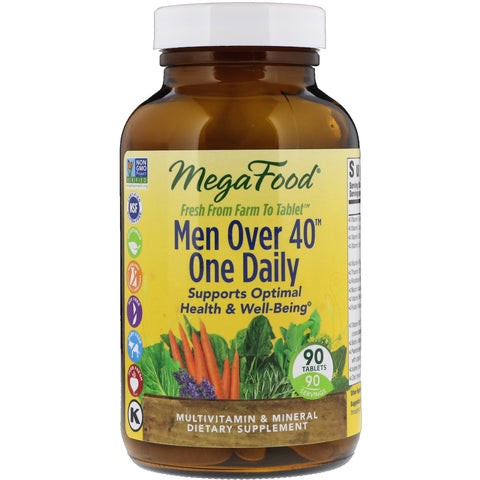 MegaFood, Men Over 40 One Daily, 90 Tablets