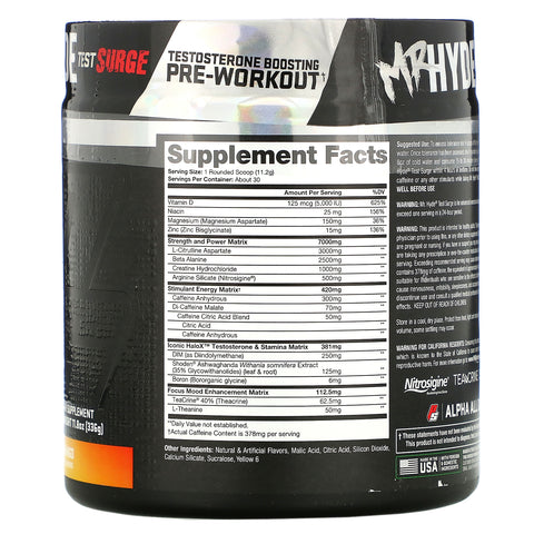 ProSupps, Mr. Hyde, Test Surge, Testosterone Boosting Pre-Workout, Pineapple Mango, 11.8 oz (336 g)