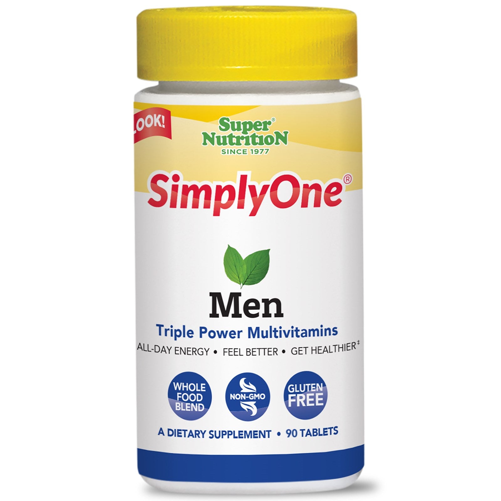 Super Nutrition, SimplyOne, Men, Triple Power Multivitamins, 90 Tablets