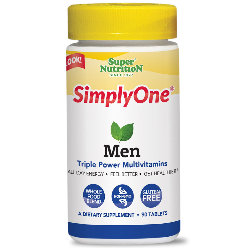 Super Nutrition, SimplyOne, Men, Triple Power Multivitamins, 90 Tablets