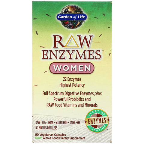 Garden of Life, RAW Enzymes, Women, 90 Vegetarian Capsules