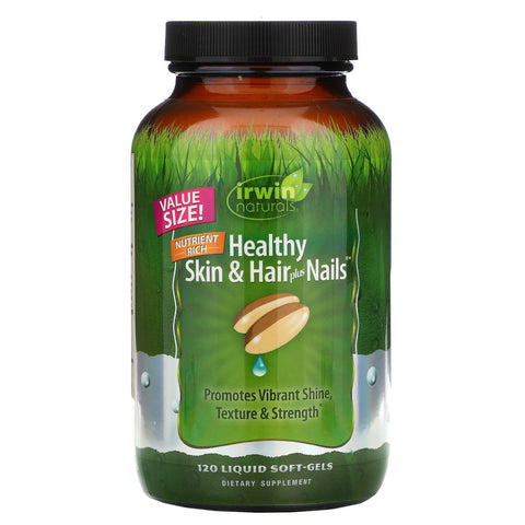 Irwin Naturals, Healthy Skin & Hair Plus Nails, 120 Liquid Soft-Gels