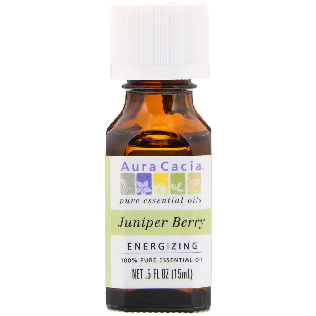 Aura Cacia, 100% Pure Essential Oil, Juniper Berry, .5 fl oz (15 ml)