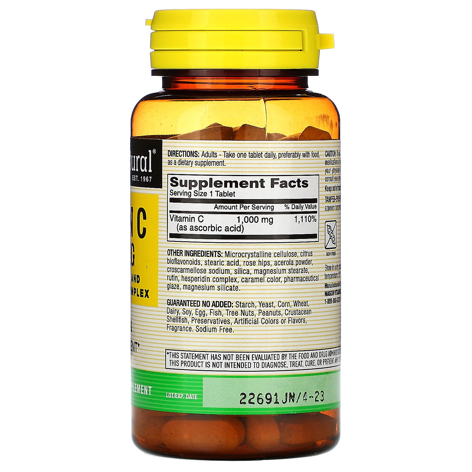 Mason Natural, Vitamin C, 1,000 mg, 90 Tablets