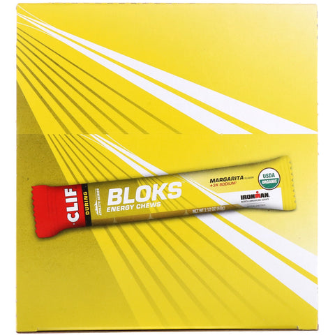 Clif Bar, Bloks Energy Chews, Margarita Flavor + 3X Sodium, 18 Packets, 2.12 oz (60 g) Each