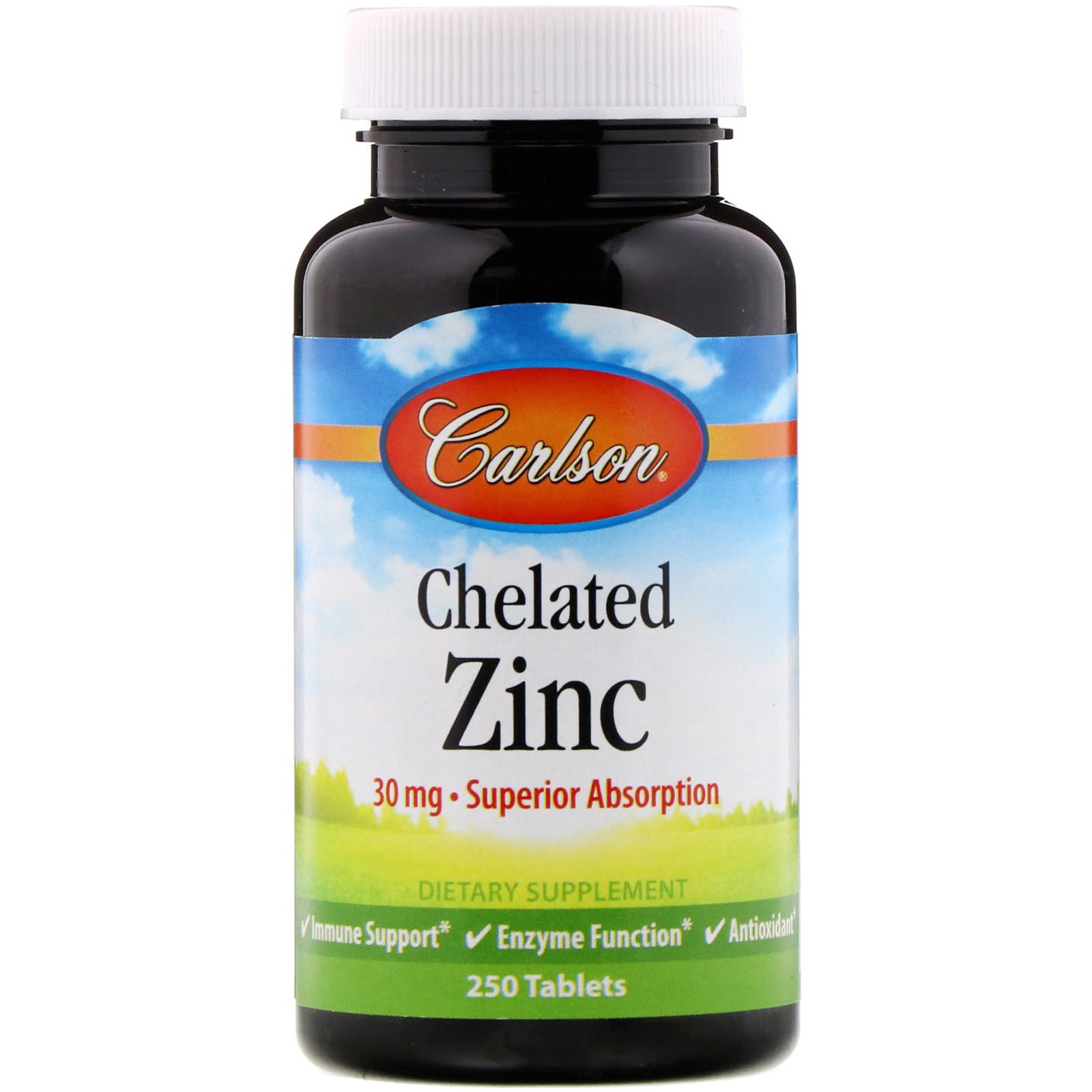 Carlson Labs, Chelated Zinc, 30 mg, 250 Tablets