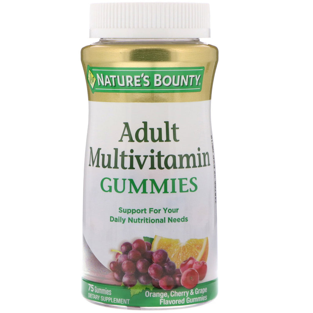 Nature's Bounty, Adult Multivitamin Gummies, Orange, Cherry & Grape Flavored, 75 Gummies