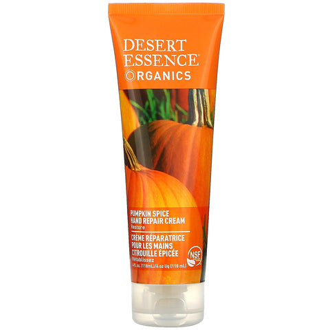 Desert Essence, Organics, Hand Repair Cream, Pumpkin Spice, 4 fl oz (118 ml)