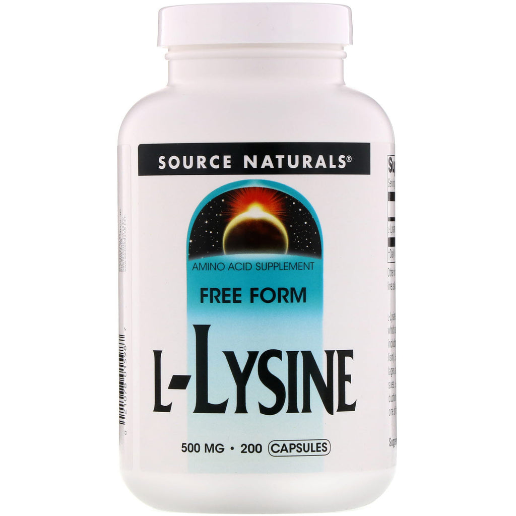 Source Naturals, L-Lysine, 500 mg, 200 Capsules