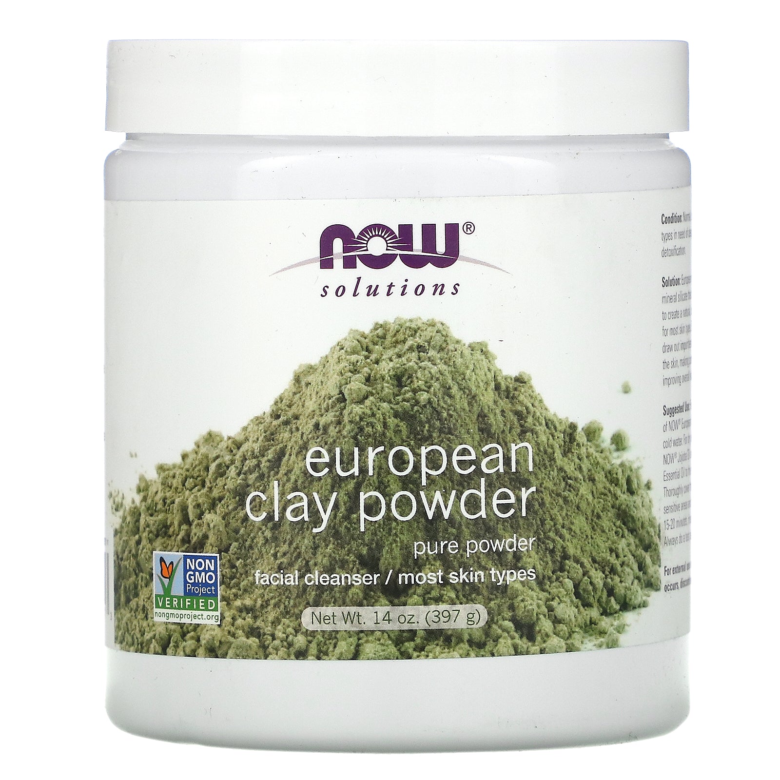 Now Foods, Solutions, European Clay Powder, 14 oz (397 g)