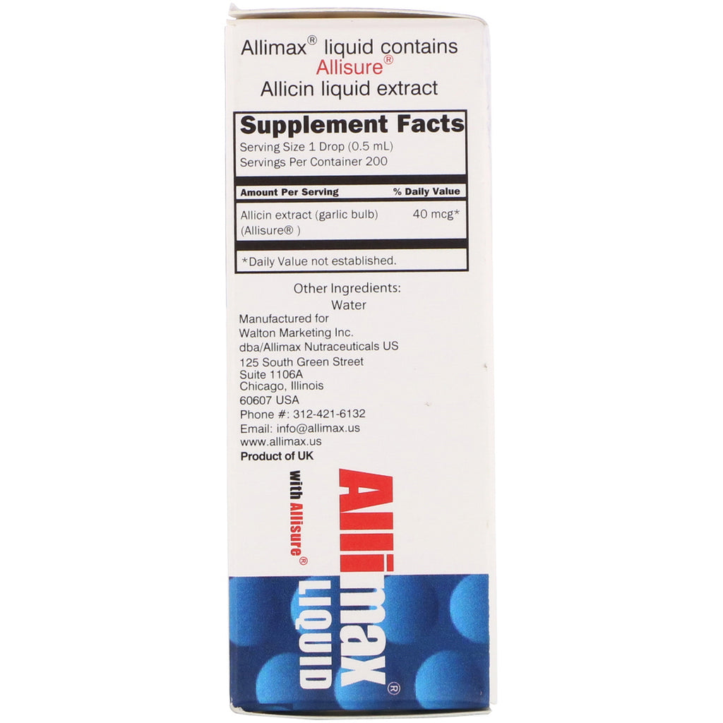 Allimax, Liquid with Allisure, 1/3 fl oz (10 ml)