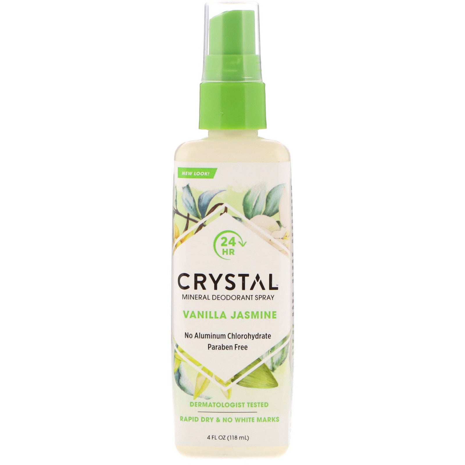 Crystal Body Deodorant, Mineral Deodorant Spray, Vanilla Jasmine, 4 fl oz (118 ml)