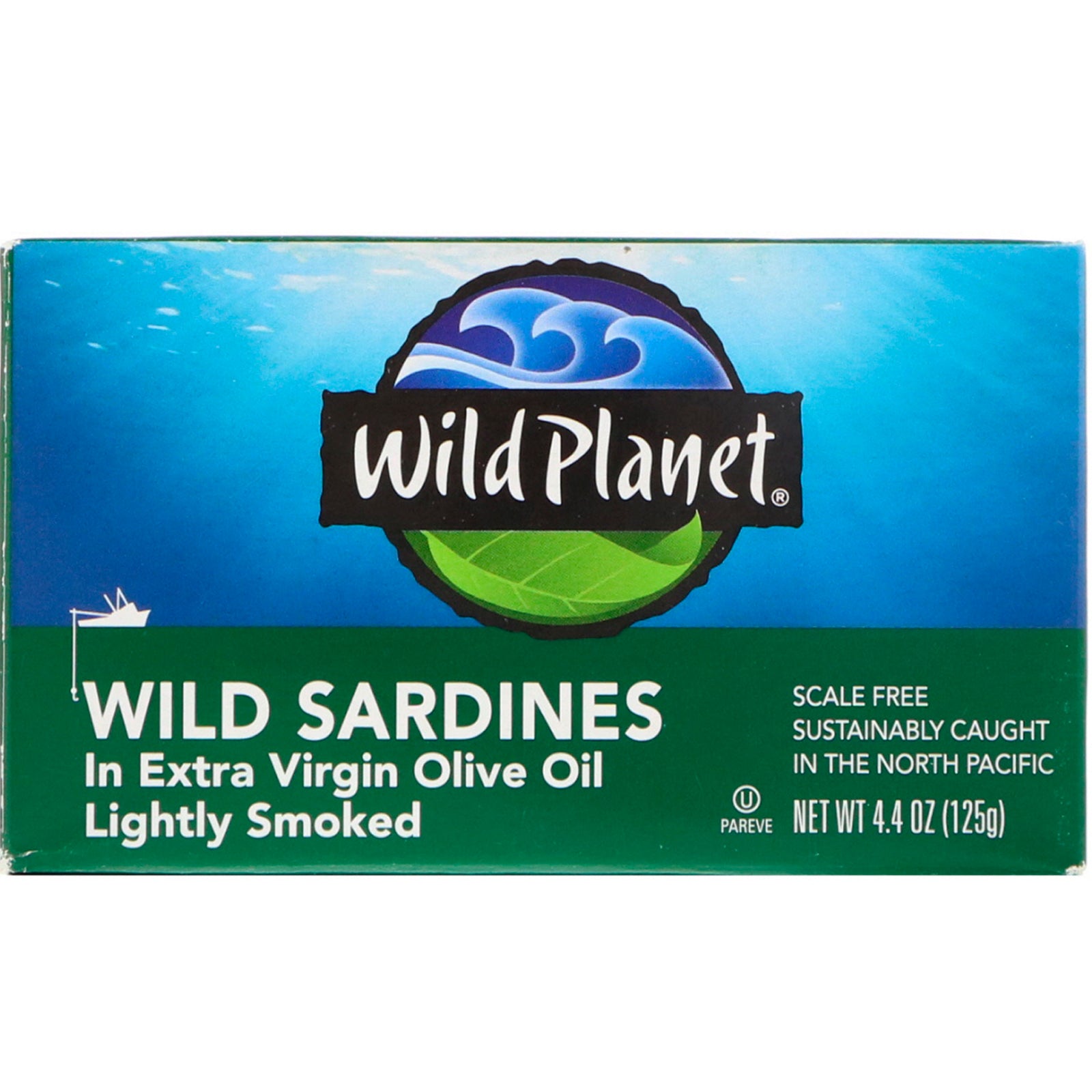 Wild Planet, Wild Sardines In Extra Virgin Olive Oil, Lightly Smoked, 4.4 oz (125 g)