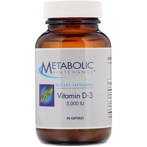 Metabolic Maintenance, Vitamin D-3, 5,000 IU, 90 Capsules