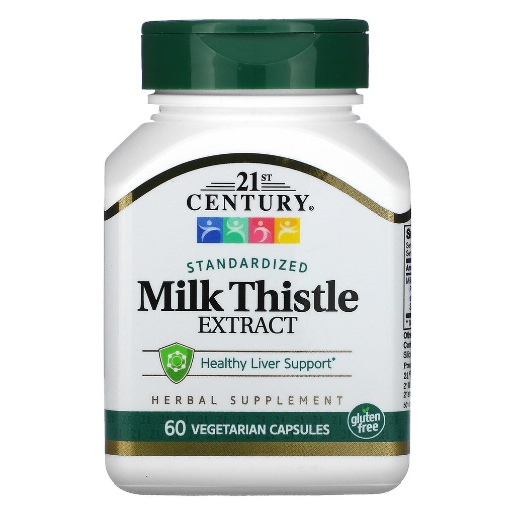 21st Century, Standardized Milk Thistle Extract, 60 Vegetarian Capsules