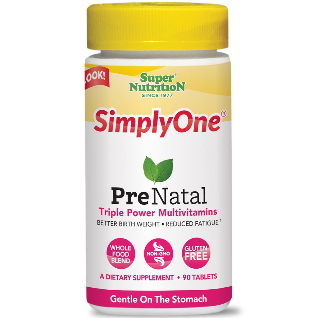 Super Nutrition, SimplyOne, PreNatal, Triple Power Multivitamins, 90 Tablets