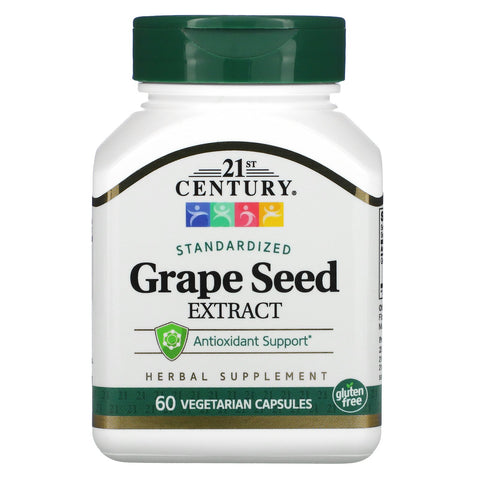 21st Century, Grape Seed Extract, Standardized, 60 Vegetarian Capsules