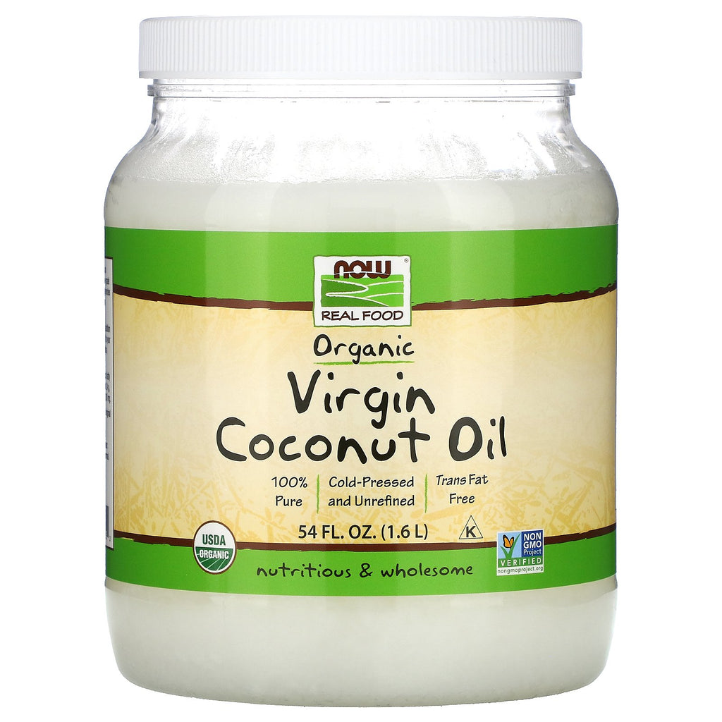 Now Foods, Real Food, Organic Virgin Coconut Oil, 54 fl oz (1.6 L)