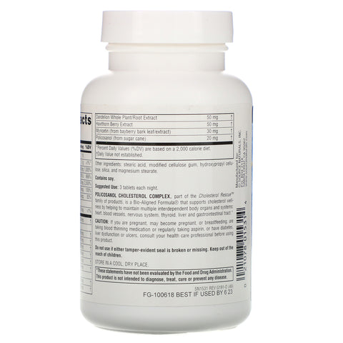 Source Naturals, Policosanol Cholesterol Complex, 60 Tablets