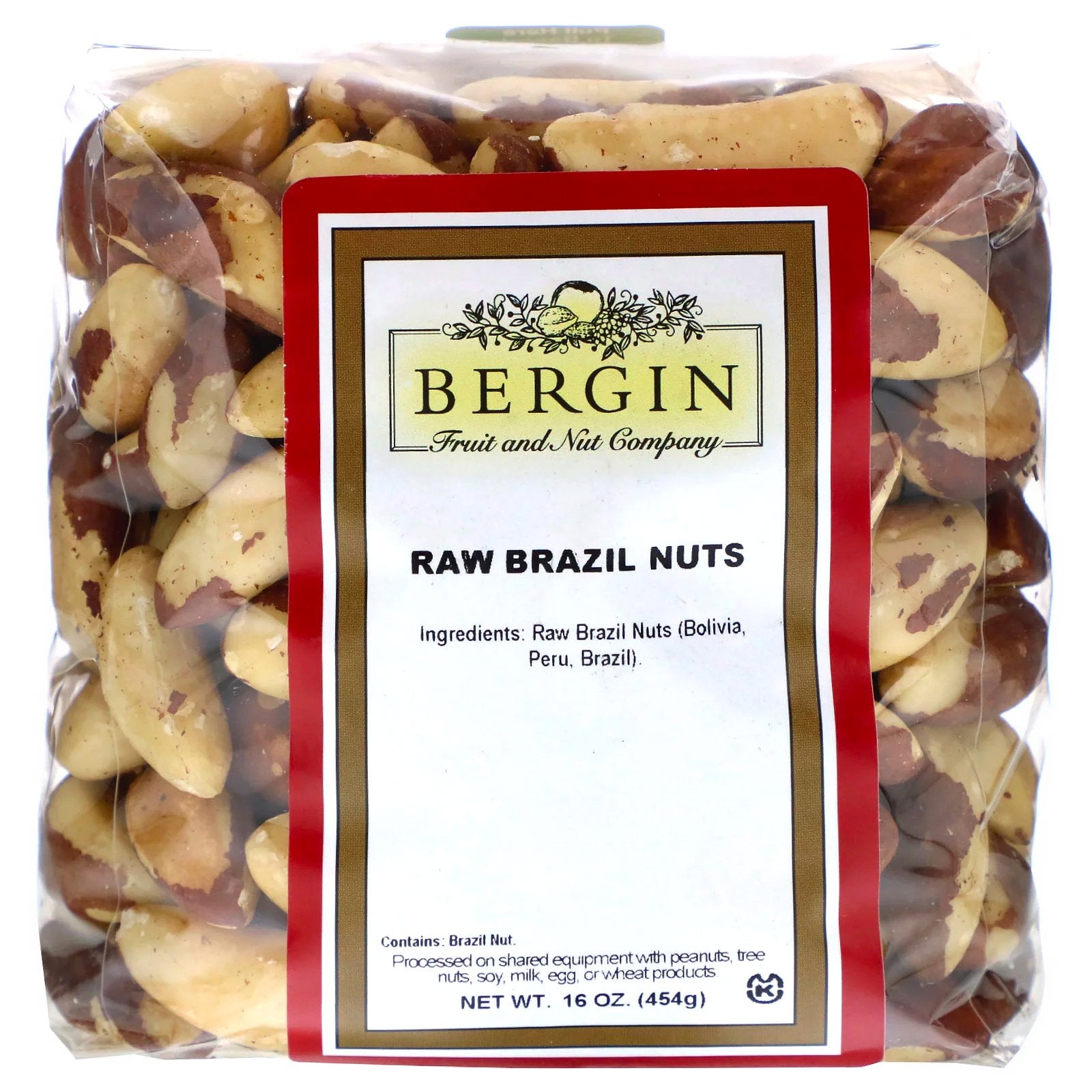 Bergin Fruit and Nut Company, Raw Brazil Nuts, 16 oz (454 g)