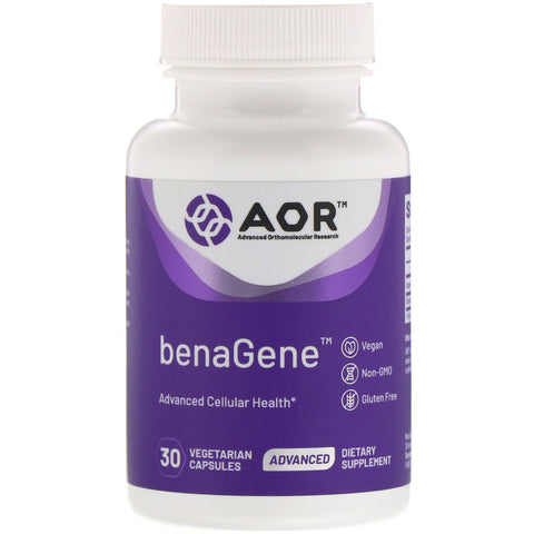 Advanced Orthomolecular Research AOR, BenaGene, 30 Vegetarian Capsules