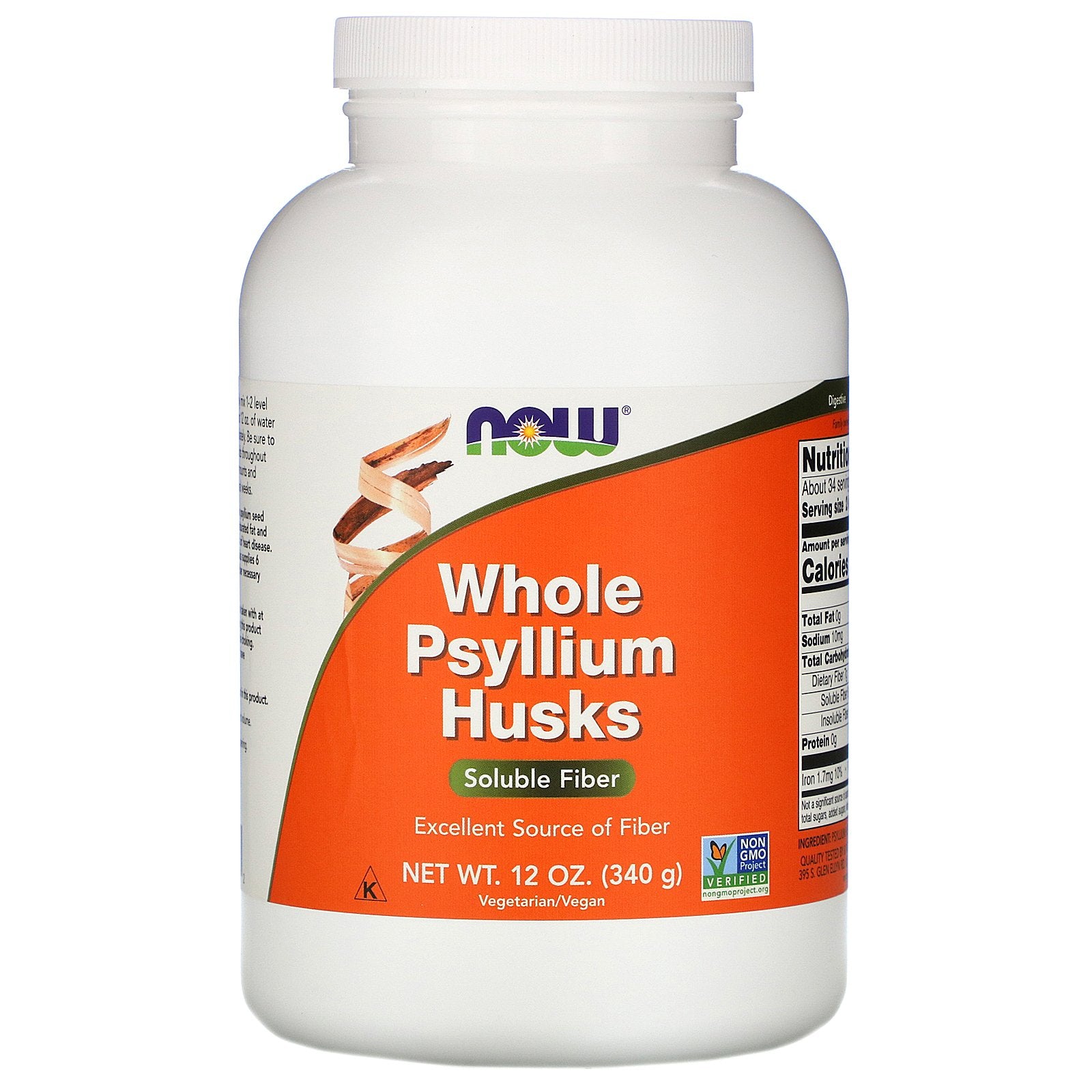 Now Foods, Whole Psyllium Husks, 12 oz (340 g)