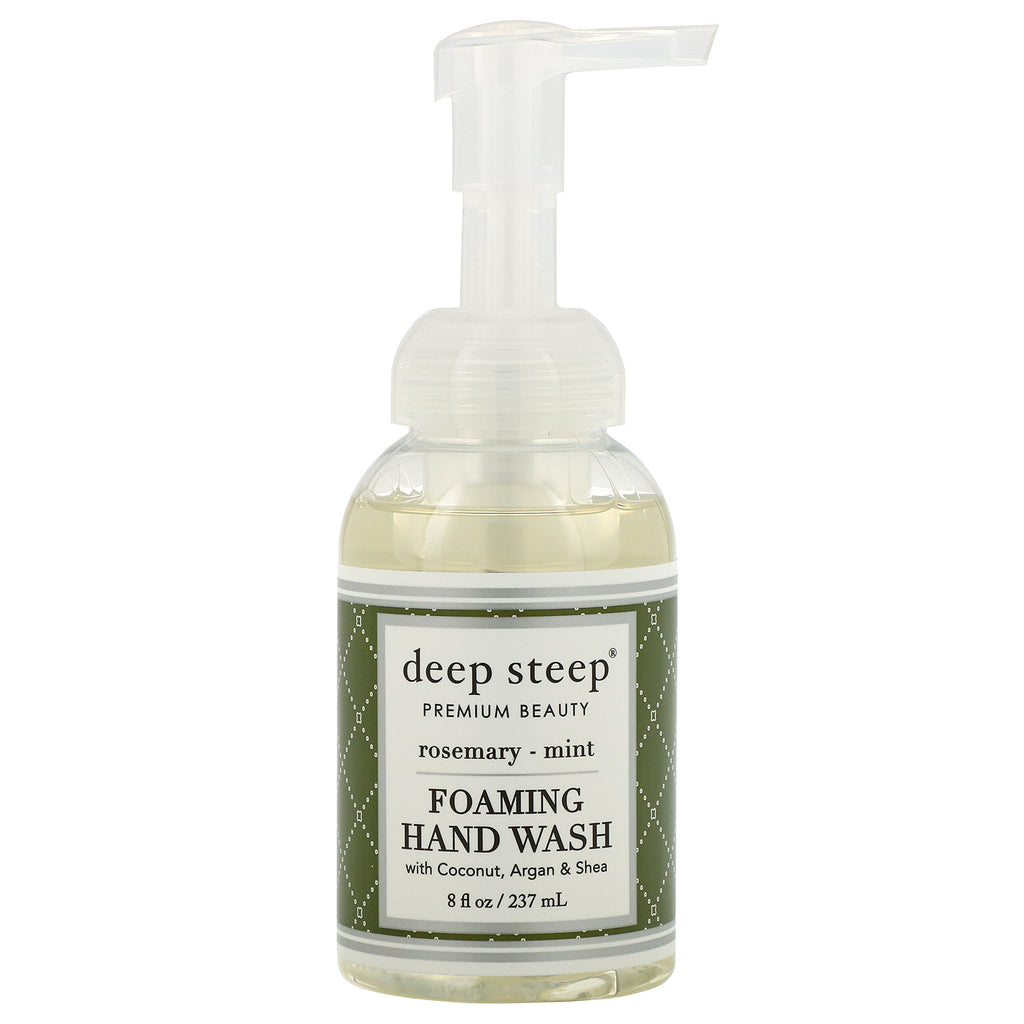 Deep Steep, Foaming Hand Wash, Rosemary - Mint, 8 fl oz (237ml)