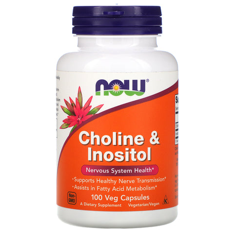 Now Foods, Choline & Inositol, 100 Veg Capsules