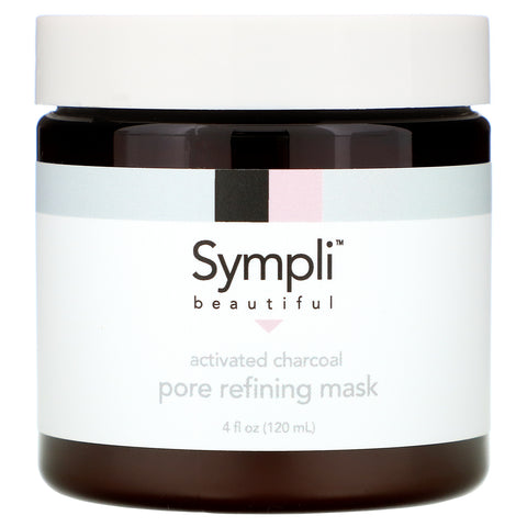 Sympli Beautiful, Activated Charcoal Pore Refining Beauty Mask, 4 fl oz (120 ml)