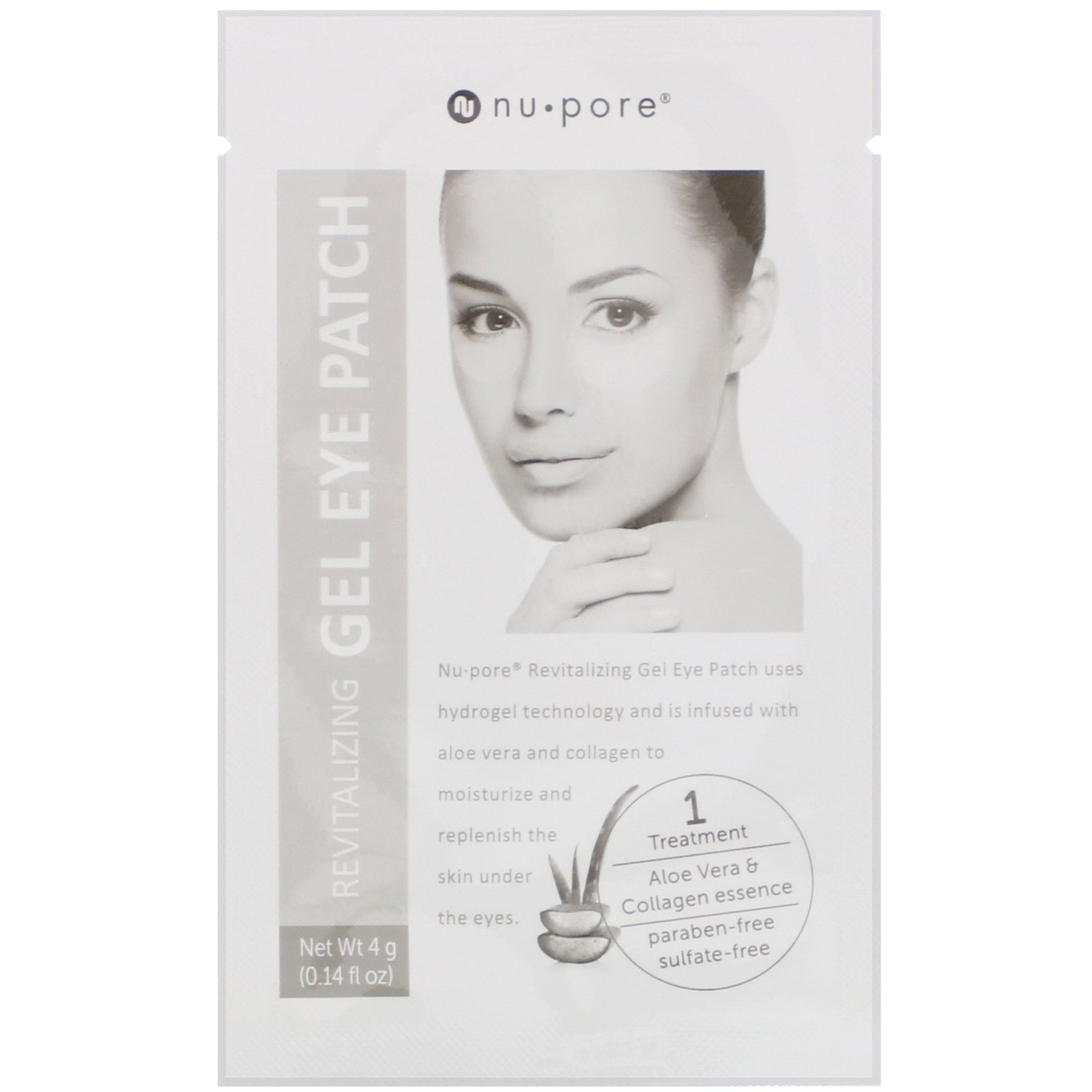 Nu-Pore, Revitalizing Gel Patches, With Aloe Vera Extract, 4 Patches