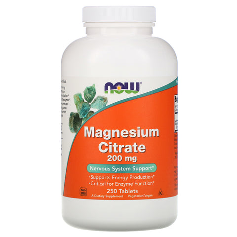 Now Foods, Magnesium Citrate, 200 mg, 250 Tablets