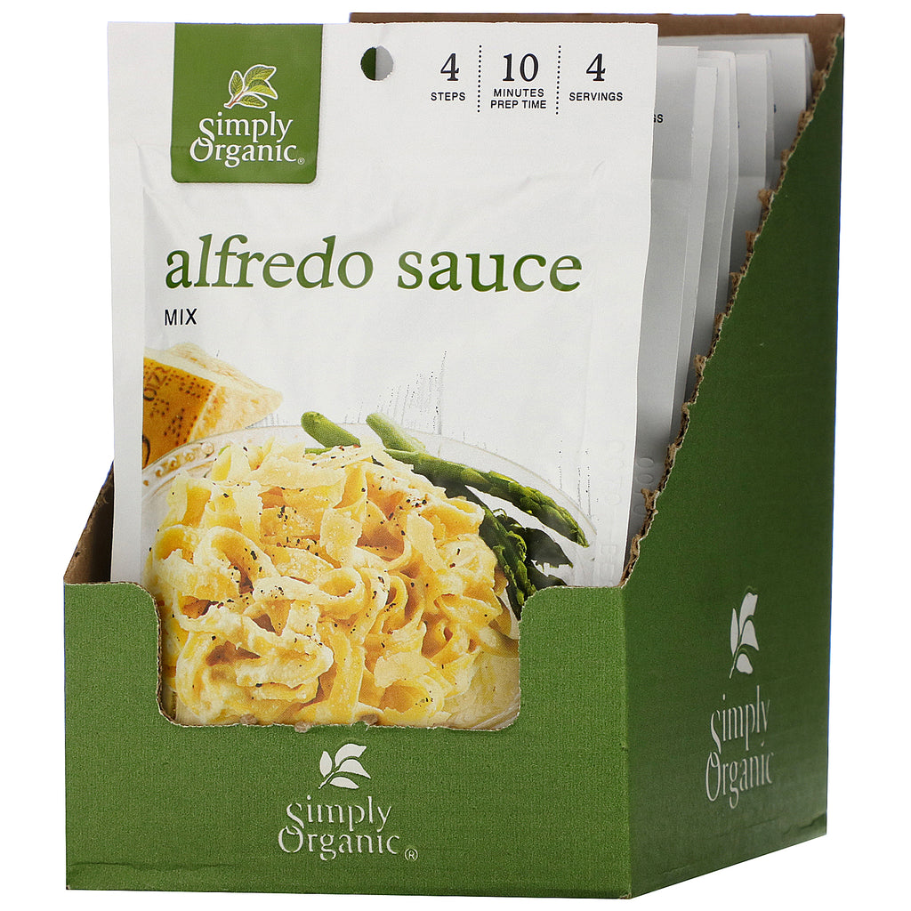 Simply Organic, Alfredo Sauce Mix, 12 Packets, 1.48 oz (42 g) Each