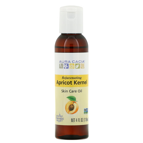 Aura Cacia, Skin Care Oil, Rejuvenating Apricot Kernel, 4 fl oz (118 ml)